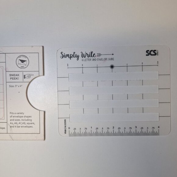 Simply Write Guide Letter Envelope USPS Mail Template Ruler 5x4 Lines Straight - Picture 3 of 5